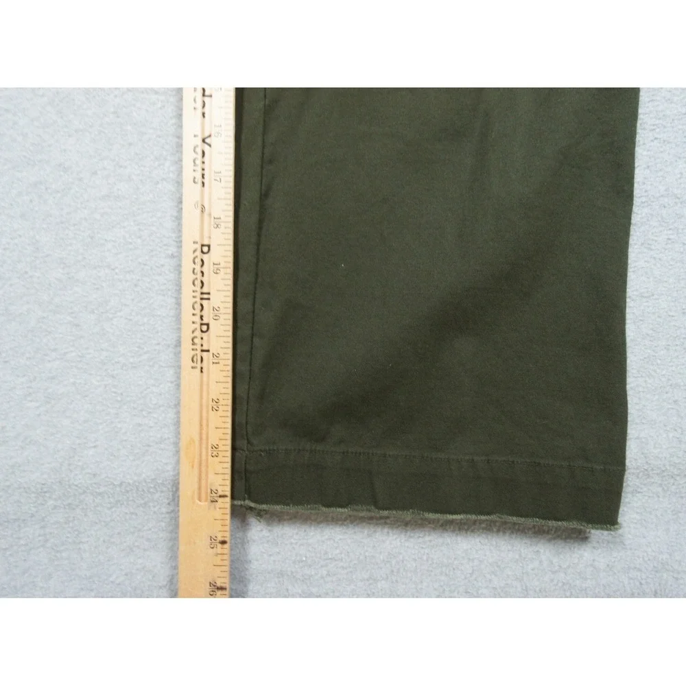 ATM Pants Womens 6 Green Enzyme Wash Cropped Boyfriend Pant Ladies Casual